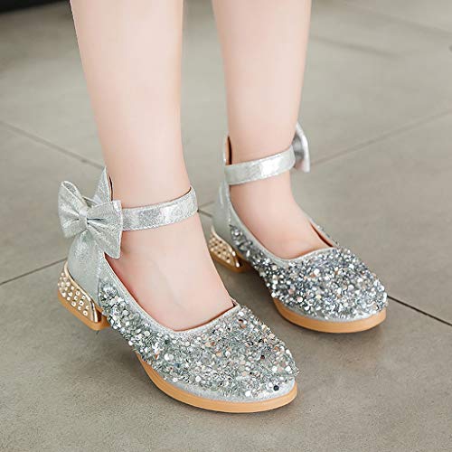 Luckycat Zapatos Zapatilla con Lentejuela para Niña Princesa Fiesta Niña Bailarina Zapatos de Tacón Disfraz de Princesa Zapatilla de Ballet para 4 a 10 Años EU27-33.5 Luckycat Zapatos Zapatilla con Lentejuela para Niña Princesa Fiesta Niña Bailarina Zapatos de Tacón Disfraz de Princesa Zapatilla de Ballet para 4 a 10 Años EU27-33.5