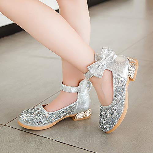 Luckycat Zapatos Zapatilla con Lentejuela para Niña Princesa Fiesta Niña Bailarina Zapatos de Tacón Disfraz de Princesa Zapatilla de Ballet para 4 a 10 Años EU27-33.5 Luckycat Zapatos Zapatilla con Lentejuela para Niña Princesa Fiesta Niña Bailarina Zapatos de Tacón Disfraz de Princesa Zapatilla de Ballet para 4 a 10 Años EU27-33.5