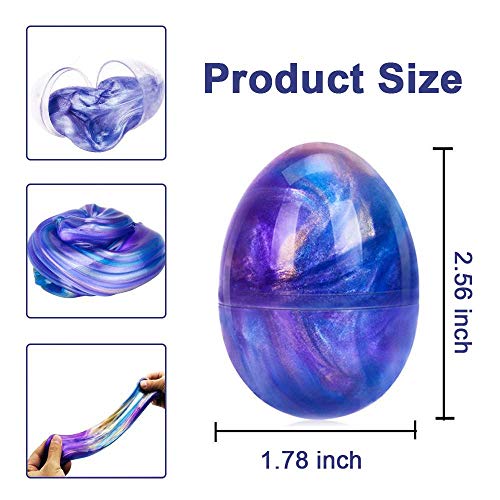 Luclay Galaxy Slime Slime con 3 Contenedores en Forma de Huevos y Remolino de Stress Relief DIY Juguetes para niños Adultos Luclay Galaxy Slime Slime con 3 Contenedores en Forma de Huevos y Remolino de Stress Relief DIY Juguetes para niños Adultos