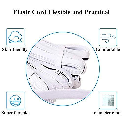 Lucsiky Banda elástica Plana Cuerda elástica para Coser cinturón Trenzado Ancho Artesanías de Costura DIY -4mm_-_ 10m_A Lucsiky Banda elástica Plana Cuerda elástica para Coser cinturón Trenzado Ancho Artesanías de Costura DIY -4mm_-_ 10m_A