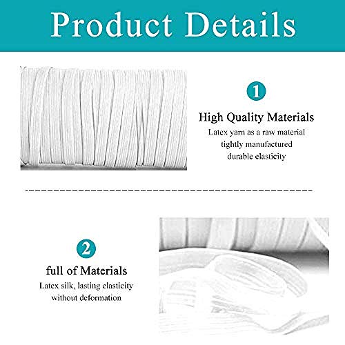 Lucsiky Banda elástica Plana Cuerda elástica para Coser cinturón Trenzado Ancho Artesanías de Costura DIY -4mm_-_ 10m_A Lucsiky Banda elástica Plana Cuerda elástica para Coser cinturón Trenzado Ancho Artesanías de Costura DIY -4mm_-_ 10m_A