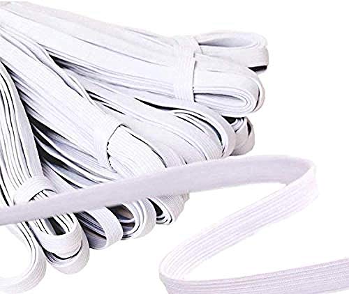 Lucsiky Banda elástica Plana Cuerda elástica para Coser cinturón Trenzado Ancho Artesanías de Costura DIY -4mm_-_ 10m_A