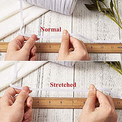 Lucsiky Banda elástica Plana Cuerda elástica para Coser cinturón Trenzado Ancho Artesanías de Costura DIY -4mm_-_ 10m_A Lucsiky Banda elástica Plana Cuerda elástica para Coser cinturón Trenzado Ancho Artesanías de Costura DIY -4mm_-_ 10m_A