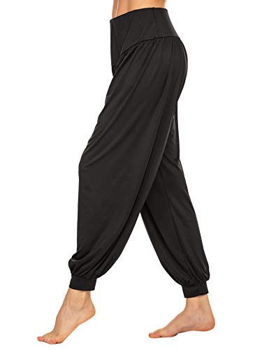 Lucyme Mujer Pantalones harén Tobillo Puños Pantalones Deportivos Pilates Yoga Pants,Negro,M Lucyme Mujer Pantalones harén Tobillo Puños Pantalones Deportivos Pilates Yoga Pants,Negro,M
