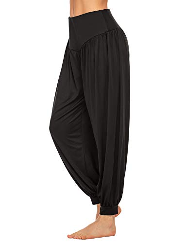 Lucyme Mujer Pantalones harén Tobillo Puños Pantalones Deportivos Pilates Yoga Pants,Negro,M Lucyme Mujer Pantalones harén Tobillo Puños Pantalones Deportivos Pilates Yoga Pants,Negro,M