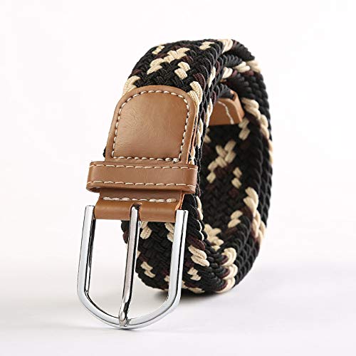 Lumanuby. Cinturones Unisex correa Elástico Trenzado con Hebilla Cubierta para Jeans Jiu Jitsu con cinturón Azul marino rojo blanco Lumanuby. Cinturones Unisex correa Elástico Trenzado con Hebilla Cubierta para Jeans Jiu Jitsu con cinturón Azul marino rojo blanco