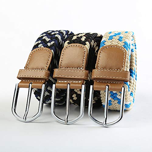 Lumanuby. Cinturones Unisex correa Elástico Trenzado con Hebilla Cubierta para Jeans Jiu Jitsu con cinturón Negro beige blanco marrón Lumanuby. Cinturones Unisex correa Elástico Trenzado con Hebilla Cubierta para Jeans Jiu Jitsu con cinturón Negro beige blanco marrón