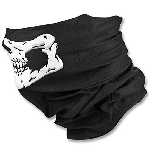 Lumanuby Máscara de calavera sin costuras para Halloween Máscara mágica, Protección Máscara De Polvo Bandana braga cálida de calavera para esquiar, hacer ciclismo o montar en motocicleta