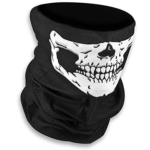 Lumanuby Máscara de calavera sin costuras para Halloween Máscara mágica, Protección Máscara De Polvo Bandana braga cálida de calavera para esquiar, hacer ciclismo o montar en motocicleta