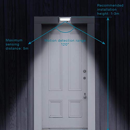 Lumi Jardin Derby W11 - Foco solar 21 LED para exterior impermeable, luz con detector de movimiento, acero inoxidable cepillado, integrado, 2 W, 16,4 x 10.9 x 8,4 cm