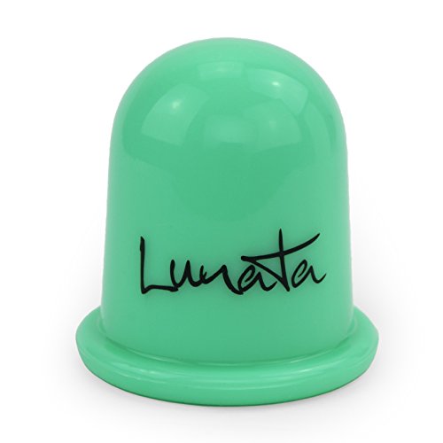 Lunata 2x Ventosa para Masaje anticelulitis, Ventosas de vidrio contra celulitis, equipo de masaje por vacío, copas de silicona, Verde