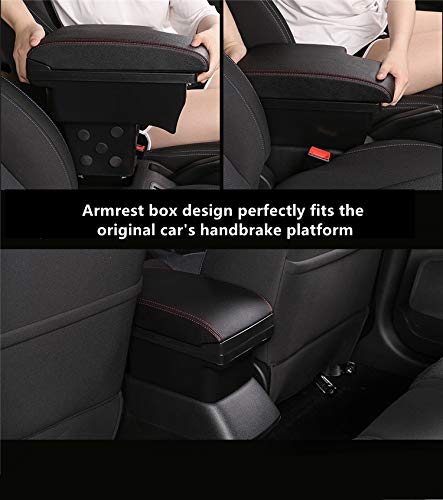 luobu Apoyabrazos Caja de Almacenamiento del apoyabrazos para Mazda CX-3 Rodelation para Mazda 2 Skyactiv versión CX3 CX-3 Accesorios para automóviles Consola Central (Color : Black Line 3USB)