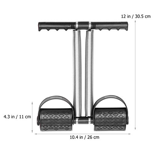 LUOEM Banda de Resistencia del Pedal Latex Abdominales Culturismo Equipo Auxiliar Pedal Pedal Equipo de Ejercicios para Abdomen Pierna Brazo Estiramiento Adelgazamiento Entrenamiento Negro