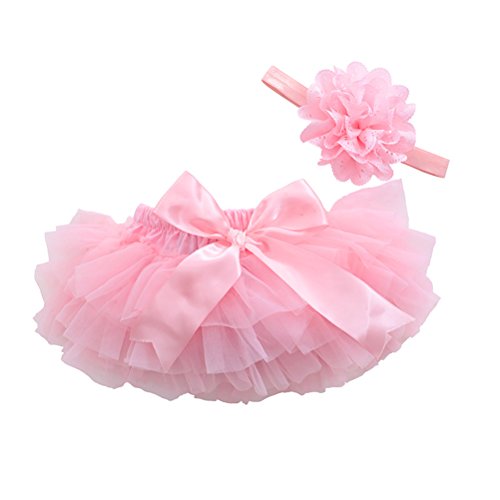 LUOEM Falda de Tutú con Cinta de Pelo de Flores para Niños Bebé Recién Nacido Accesorios de Fotografía para Fiestas Cumpleaños Talla M (Rosado) LUOEM Falda de Tutú con Cinta de Pelo de Flores para Niños Bebé Recién Nacido Accesorios de Fotografía para Fiestas Cumpleaños Talla M (Rosado)