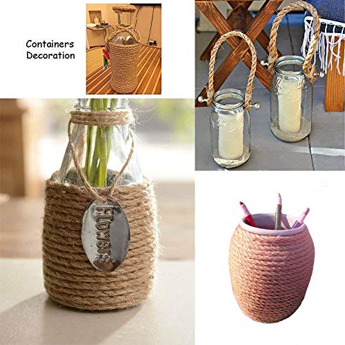 LUOOV - Cuerda 100% natural de cáñamo, 6 mm de grosor, soga fuerte de yute, cuerda para camping, jardines, barcos, juegos de guerra, mascotas, cuerda de escalada, cuerda de utilidad multiuso LUOOV - Cuerda 100% natural de cáñamo, 6 mm de grosor, soga fuerte de yute, cuerda para camping, jardines, barcos, juegos de guerra, mascotas, cuerda de escalada, cuerda de utilidad multiuso