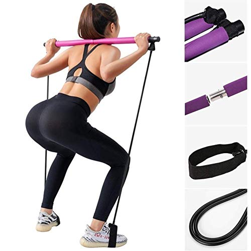 LUOSI Elásticos de Fitness Pilates Ejercicio Palillo De Tonificación De Fitness Inicio Mujeres Yoga Entrenamiento De La Gimnasia Abdominal Cuerpo De Resistencia Bandas De La Cuerda del Tirador