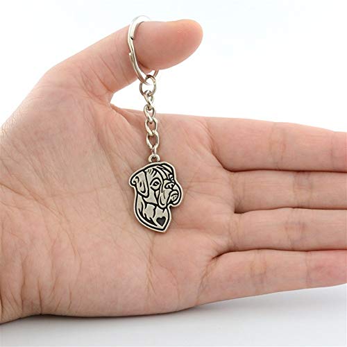 LUOSI Perro Pastor Inglés for Mascotas de Plata del Dogo Beagle Siberiano de la cáscara alemán del Boxeador Llavero del Llavero del Bolso Charm (Color : Boxer) LUOSI Perro Pastor Inglés for Mascotas de Plata del Dogo Beagle Siberiano de la cáscara alemán del Boxeador Llavero del Llavero del Bolso Charm (Color : Boxer)