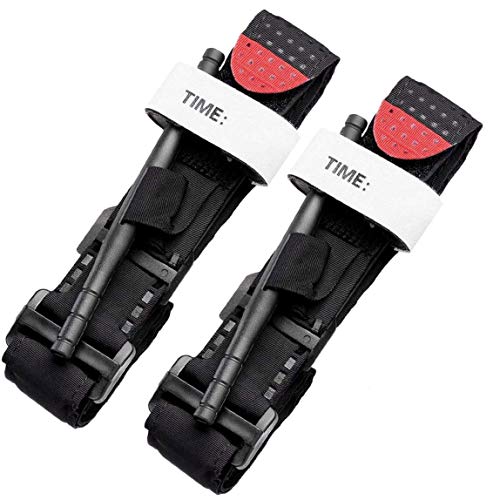 LURICO Militar Tactical Torniquete (Negro 2Pcs), de Rescate de Emergencia Torniquete de Emergencia Táctico Militar Médico Hebilla de Liberación Rápida para Primeros Auxilios