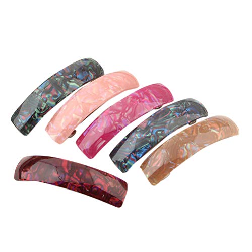 Lurrose 6 piezas cuadrados pasadores de pelo Barrette francés Jade Spring Barrette pasadores de pelo para mujer niña Lurrose 6 piezas cuadrados pasadores de pelo Barrette francés Jade Spring Barrette pasadores de pelo para mujer niña
