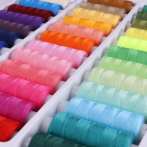Luxbon 36 Hilos de Coser de Colors Surtidas 250 Yardas Poliéster Conjunto de Hilos Costura para Bordado Tejido, Costura a Mano, Maquina Coser Luxbon 36 Hilos de Coser de Colors Surtidas 250 Yardas Poliéster Conjunto de Hilos Costura para Bordado Tejido, Costura a Mano, Maquina Coser