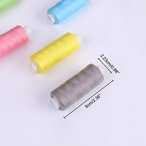 Luxbon 36 Hilos de Coser de Colors Surtidas 250 Yardas Poliéster Conjunto de Hilos Costura para Bordado Tejido, Costura a Mano, Maquina Coser