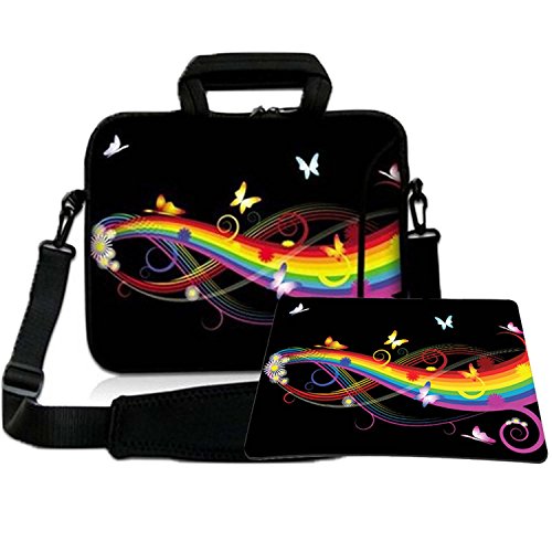 LUXBURG® 12,1 Pulgadas Bolso de hombro con diseño, Funda con Bandolera en Neopreno para Ordenador Portátil. Además alfombrilla de ratón libre! Para Apple, Acer, Asus, Chromebook, Dell, HP, Lenovo, Samsung, Sony, Toshiba etc Laptop