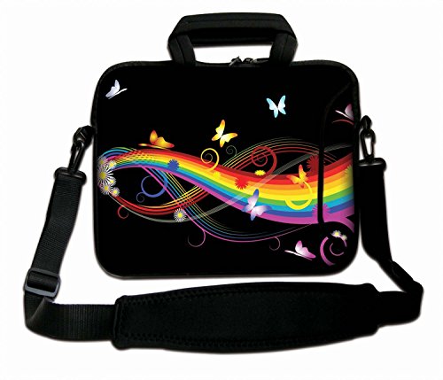 LUXBURG® 12,1 Pulgadas Bolso de hombro con diseño, Funda con Bandolera en Neopreno para Ordenador Portátil. Además alfombrilla de ratón libre! Para Apple, Acer, Asus, Chromebook, Dell, HP, Lenovo, Samsung, Sony, Toshiba etc Laptop