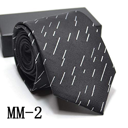 Luygiurp Corbata Para Hombrecorbata Corbata De Jacquard Formal De Negocios Para Hombre Corbata A Cuadros A Rayas @ Mm-2