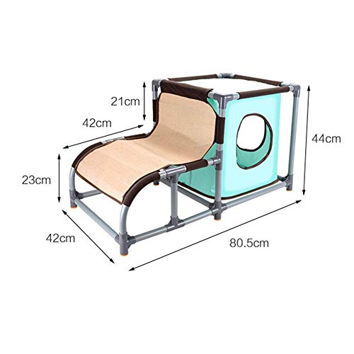 Luyshts Desmontable Combinación Gato Litter Oxford Tela Gato Plataforma De Salto Gato Agujero Tunnel Grinding Claw Creative Cat Escalada Marco
