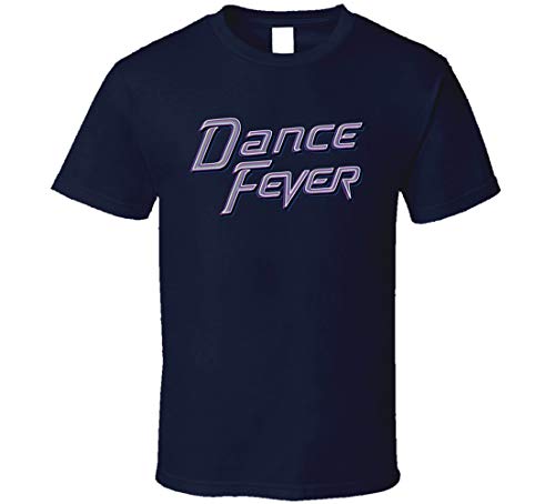 LUYU Dance Fever American Musical Variedad Tv Series Deney Terrio 1980 Disco 80 Retro Camiseta azul marino Negro Negro ( XXL