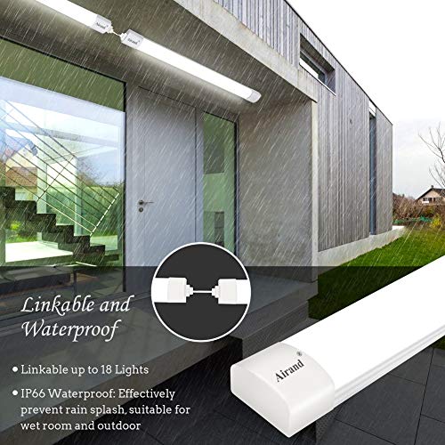 Luz de tubo LED, Airand 120CM 36W LED IP66 Luminaria de Taller 4000K Luz de Techo Impermeable Lámpara LED Blanco Natural para Garaje Oficina Supermercado Bodega Departamento Departamento Baño Cocina Luz de tubo LED, Airand 120CM 36W LED IP66 Luminaria de Taller 4000K Luz de Techo Impermeable Lámpara LED Blanco Natural para Garaje Oficina Supermercado Bodega Departamento Departamento Baño Cocina