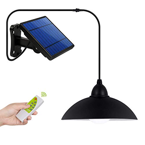 Luz Solar, Instalación de Separación Luz del Sensor Solar, Foco Solar Sensor de Movimiento con Mando a Distancia, Combinación Exterior/Interior, para Entrada, Jardín, Camino, Césped