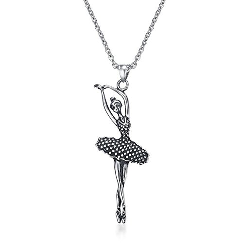 Luziang Collar Hombre Colgante 7,5 CM Acero Inoxidable Ballet Bailarina Colgante Color Acero Mezclado por lotes Hombres Luziang Collar Hombre Colgante 7,5 CM Acero Inoxidable Ballet Bailarina Colgante Color Acero Mezclado por lotes Hombres