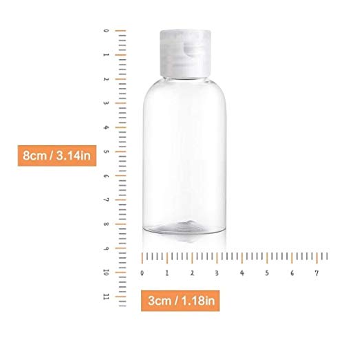 Lvcky - 12 botellas de viaje vacías para champú, acondicionador, loción, artículos de tocador (30 ml)