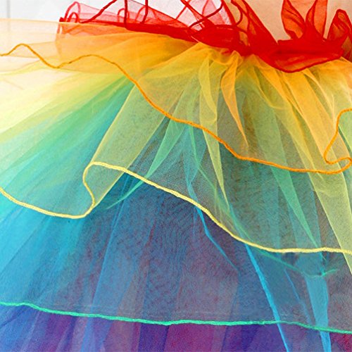 Lvguang Tutu Falda de Mujer Falda de Tul Short Ballet Capas Accesorios de Vestimenta de Baile para Niñas (Estilo1)