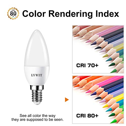 LVWIT Bombillas LED Vela E14 (Casquillo Fino) - 5W equivalente a 40W, 470 lúmenes, Color blanco frío 6500K, No regulable - Pack de 12 Unidades. LVWIT Bombillas LED Vela E14 (Casquillo Fino) - 5W equivalente a 40W, 470 lúmenes, Color blanco frío 6500K, No regulable - Pack de 12 Unidades.