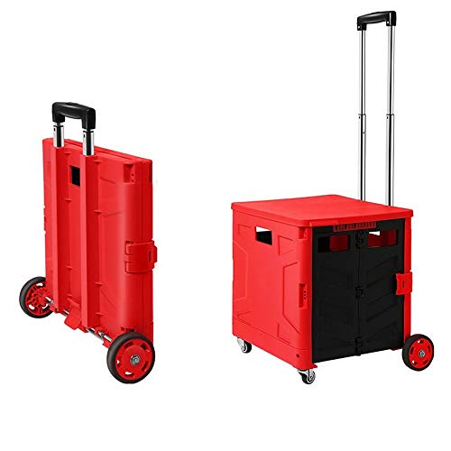 Lwieui Carritos de la Compra Productos Trolley Dolly Compras Supermercados Carrito Plegable Fácil Almacenamiento Multifuncional Microfibra Carrito de la Compra (Color : C3, tamaño : 48X43X44)