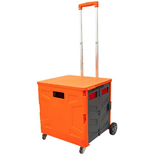 Lwieui Carritos de la Compra Productos Trolley Dolly Compras Supermercados Carrito Plegable Fácil Almacenamiento Multifuncional Microfibra Carrito de la Compra (Color : C3, tamaño : 48X43X44)