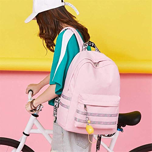 LXDDJsl Mochila Mujer Mochila, Mochila College School Fit 12-14 Pulgadas del Ordenador, de Peso Ligero de Alta Estudiante Medio Bookbag, Gilrs Water Classic Viaje Resistente Bolsa básico (Color : A)