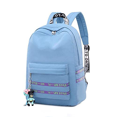 LXDDJsl Mochila Mujer Mochila, Mochila College School Fit 12-14 Pulgadas del Ordenador, de Peso Ligero de Alta Estudiante Medio Bookbag, Gilrs Water Classic Viaje Resistente Bolsa básico (Color : A)