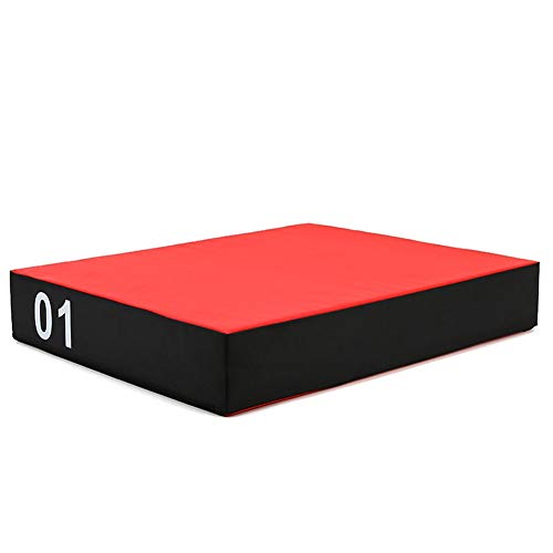 LXHONG Caja De Salto Suave, Caja De Espuma PU, Caja De Salto Plyo, Caja Plyo Apilable Blanda Puede Soportar 200 Kg para Sentadilla De Marco Estocada Propenso (Color : Black, Size : 75X90X15CM)