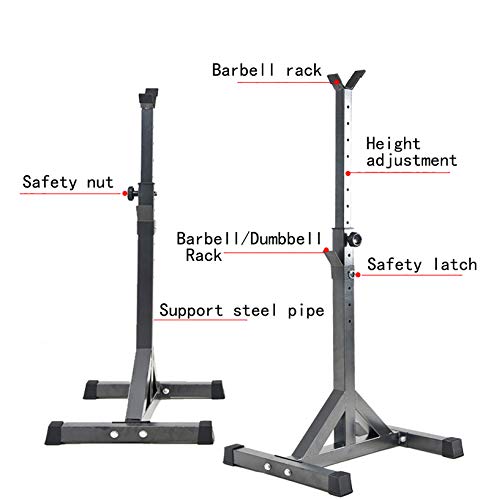 LXIN Stands para Sentadillas Barbell Rack Dip Stand Banco de Prensa Libre Ejercicio Fitness Equipo de Entrenamiento de Fuerza para gimnasios domésticos