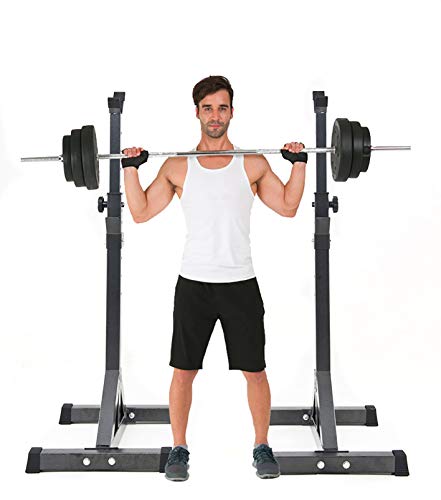 LXIN Stands para Sentadillas Barbell Rack Dip Stand Banco de Prensa Libre Ejercicio Fitness Equipo de Entrenamiento de Fuerza para gimnasios domésticos