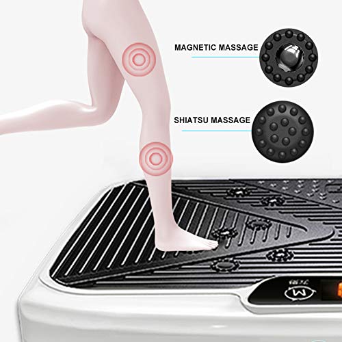 LXJ-LD Máquinas De Plataforma Vibratoria Entrenamiento De Cuerpo Entero Máquina De Vibración Equipo De Entrenamiento En Casa con Masaje De Pies Y Múltiples Modos De Deporte,Rose Gold s