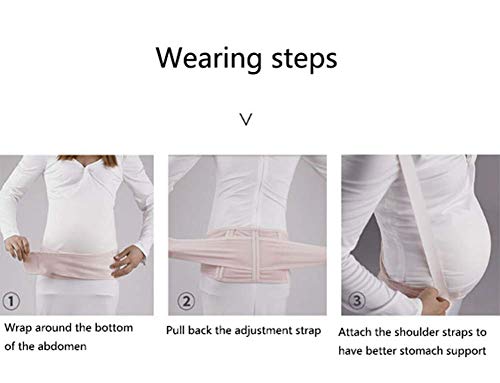 LXM Cinturón de maternidad, cinturón para mami con correas de hombro, arnés ajustable para embarazadas, soporte para el estómago prenatal para el vientre (color: negro)