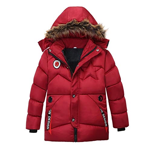 lxwi Chaqueta Ultraligera, cálida y Cortaviento Abrigos for niños Bebé Outerwear Chiliz Chaquetas de Invierno Infantil Baby Boy Ropa de Ropa Down Chaqueta for niños Boy Cave Coat 3-6 años