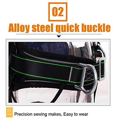 LXYYSG Arnés de Escalada, Cinturones Seguridad, Arnés de Seguridad para Todo el Cuerpo, Arnés Seguridad Escalada Montaña Ajustable Multiuso, para Exteriores Montañismo Espeleología de Rescate LXYYSG Arnés de Escalada, Cinturones Seguridad, Arnés de Seguridad para Todo el Cuerpo, Arnés Seguridad Escalada Montaña Ajustable Multiuso, para Exteriores Montañismo Espeleología de Rescate