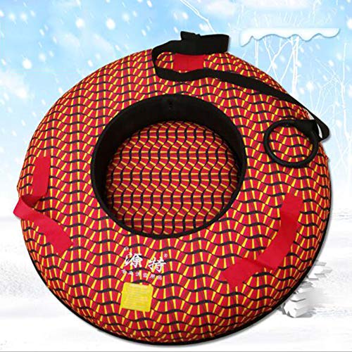 Lyanh Tubo de Nieve Inflable, diseño Dual para Deportes de Invierno al Aire Libre de los esquís, trineos, anticongelantes de Espesor, Material Resistente al Desgaste, con una Cuerda de tracción,90cm