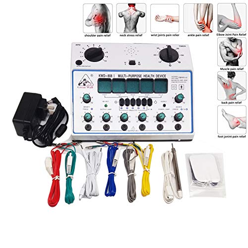 LYHD Profesional 6 Canales Estimulador Muscular TENS EMS Equipo de Terapia de Acupuntura Masajeador Corporal Meridiano Máquina de Fisioterapia Electroestimulador Muscular de Relajación