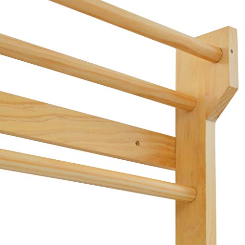 lyrlody- Escalera Gym de Madera, Escalera Gimnasio Pared 80x15,8x195 cm